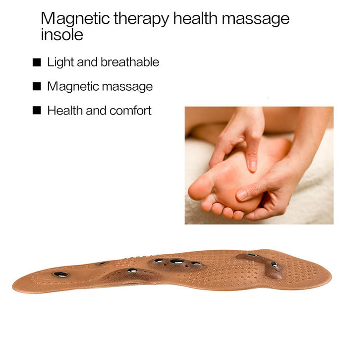 Les semelles intérieures magnétiques d'Acupressure de soulagement de la douleur, les protections magnétiques de chaussure éliminent des odeurs de pied