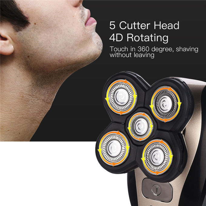 pratique économique rechargeable du rasoir 4d électrique avec cinq têtes isolément de flottement