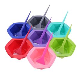 Colorful Hair Dye Brush And Bowl Set Customized Logo For Barber Shop / Salon Use