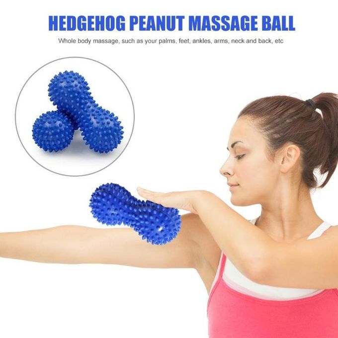 Taille matérielle de PVC de boule de forme physique de yoga de Massager de pied de Shiatsu de forme d'arachide 150 * 70 * 70 millimètres