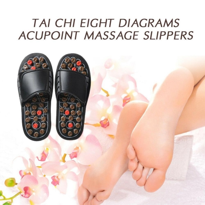 Pantoufles confortables de massage d'Acupressure, conception magique de pâte de pantoufles de massage de pied