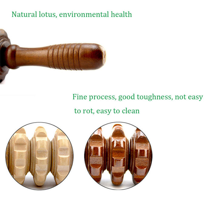 Le bâton en bois de rouleau de massage de la longueur 39cm améliorent effectivement la circulation du sang